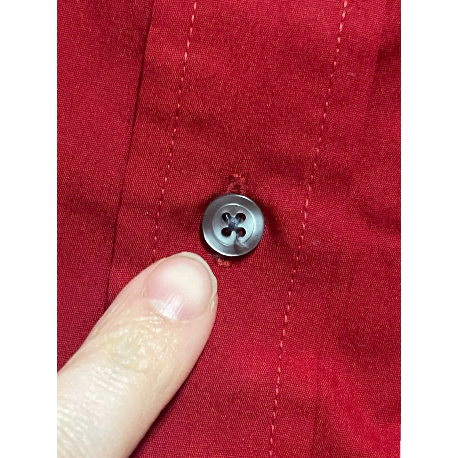 George George Shirt Mens Size Small 14-14.5 32-33 Red Button Up Long Sleeve Regular Size US S / EU 44-46 / 1 - 5 Thumbnail