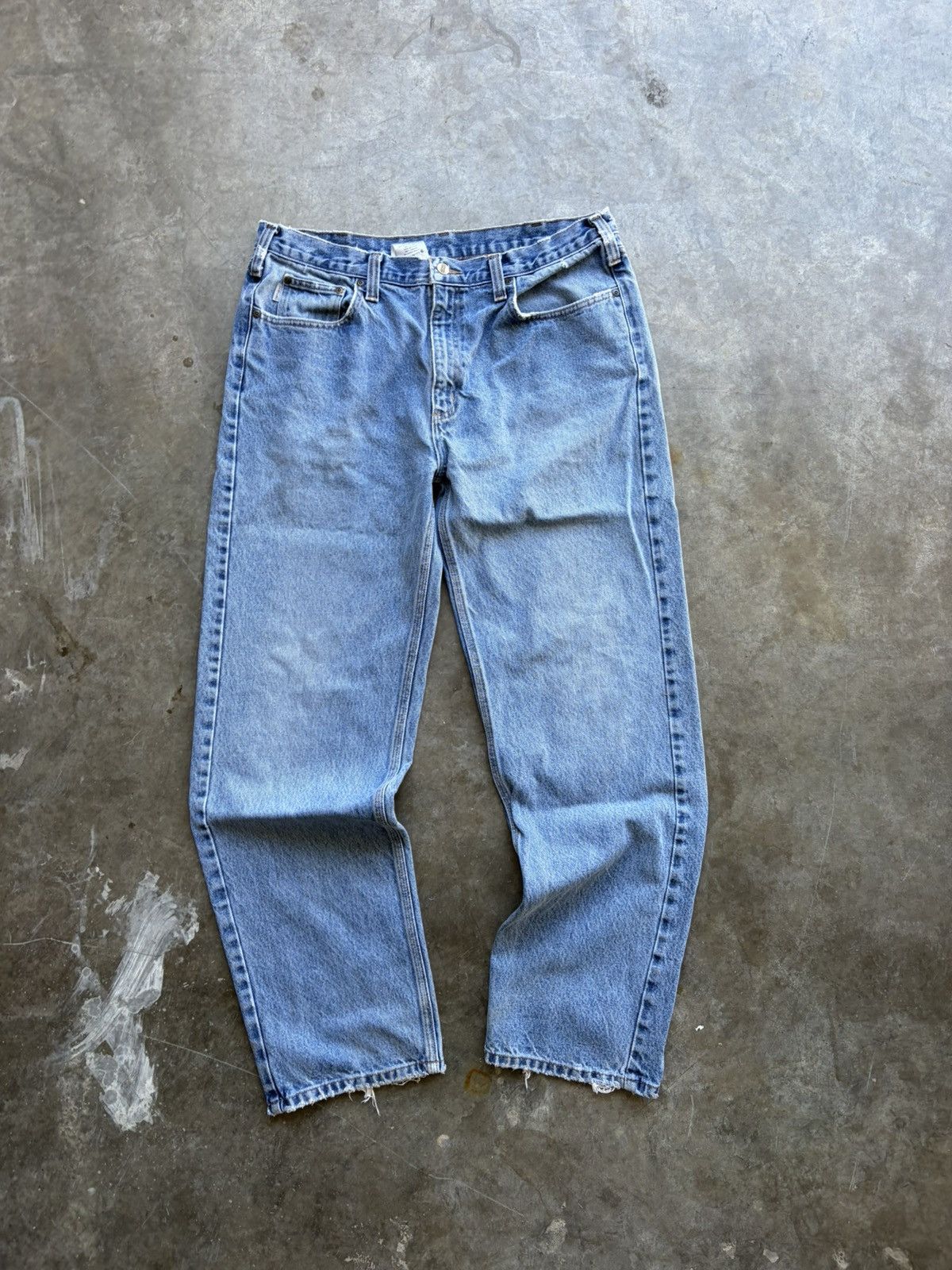 Carhartt Vintage Carhartt Light Wash Carpenter Baggy Workwear Denim Size US 38 / EU 54 - 2 Thumbnail