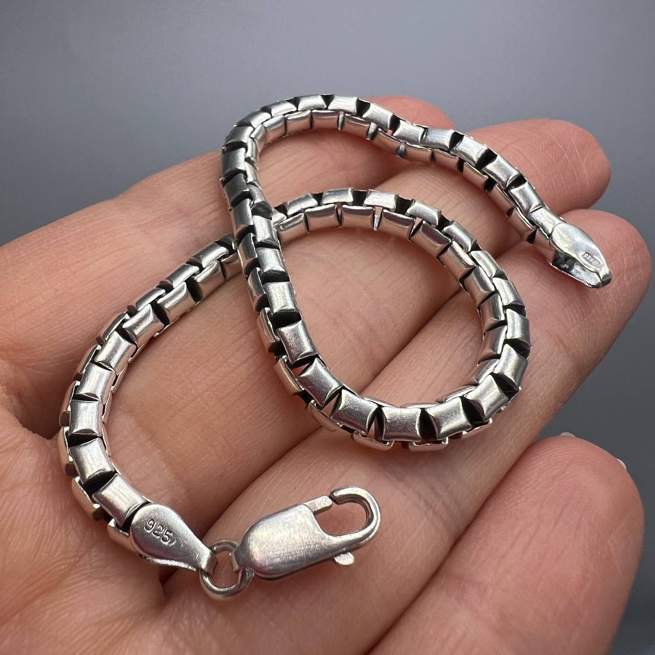 Sterling Silver Fine Vintage Sterling Silver 925 Chain Bracelet14.2 gr Size ONE SIZE - 8 Thumbnail
