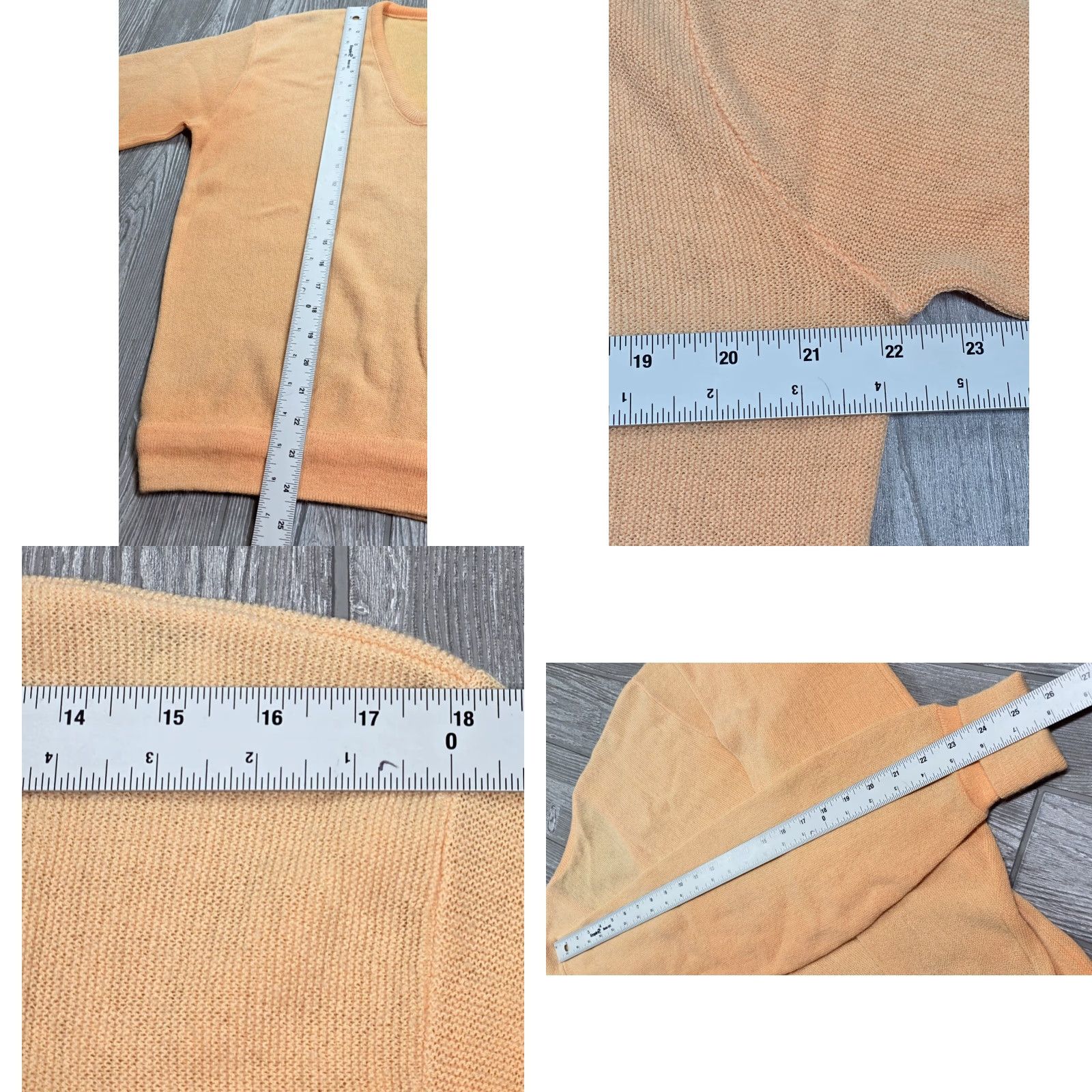 Vintage VINTAGE Izod Lacoste V Neck Sweater Shirt Mens Peach Ombre Fade 70s University USA Sz M Size US M / EU 48-50 / 2 - 9 Thumbnail