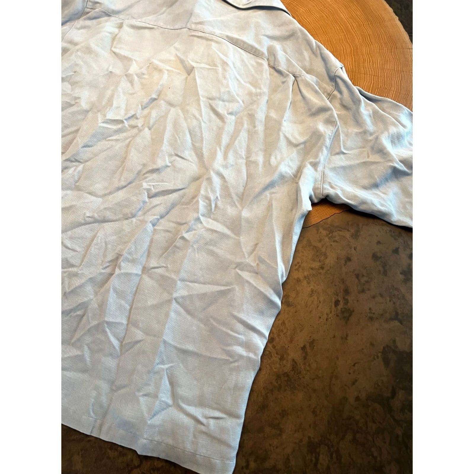 BUGATCHI BUGATCHI SHIRT SZ L BLUE BUTTON UP COLLARED SILK LINEN Size US L / EU 52-54 / 3 - 5 Thumbnail
