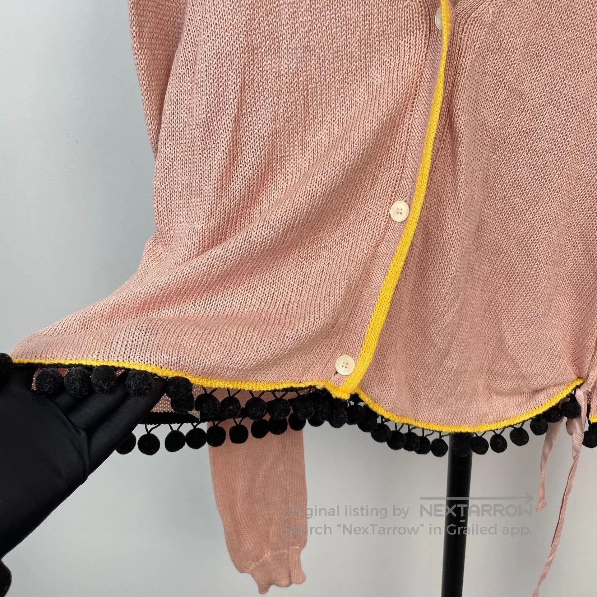 Miu Miu Miu Miu Spring and Autumn Pink Knit Cardigan| Size XS / US 0-2 / IT 36-38 - 4 Thumbnail