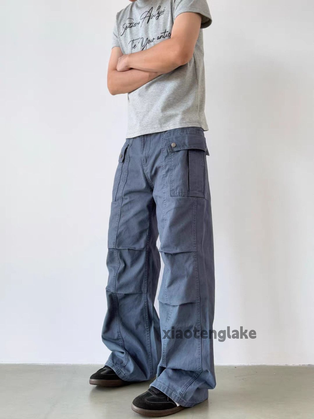 Vintage xtl washed faded loose baggy skate hiphop cargo pants Size US 28 / EU 44 - 1 Thumbnail