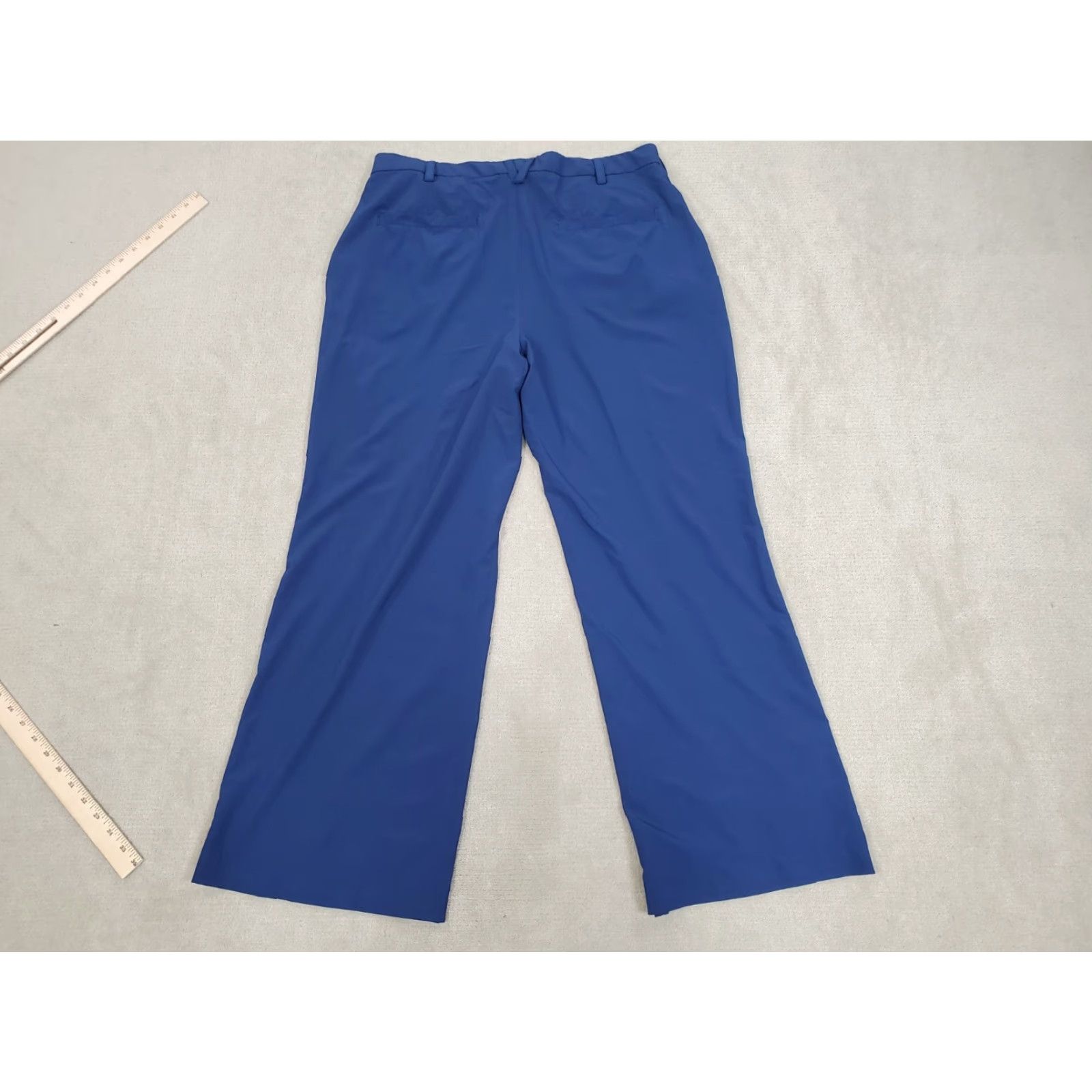 Vintage Duluth Womens Pants 16 Blue Lightweight Stretch Wide-Leg Chino Flat Front Pockets Logo 30in Inseam Regular Size 38" / US 16 / IT 52 - 7 Thumbnail