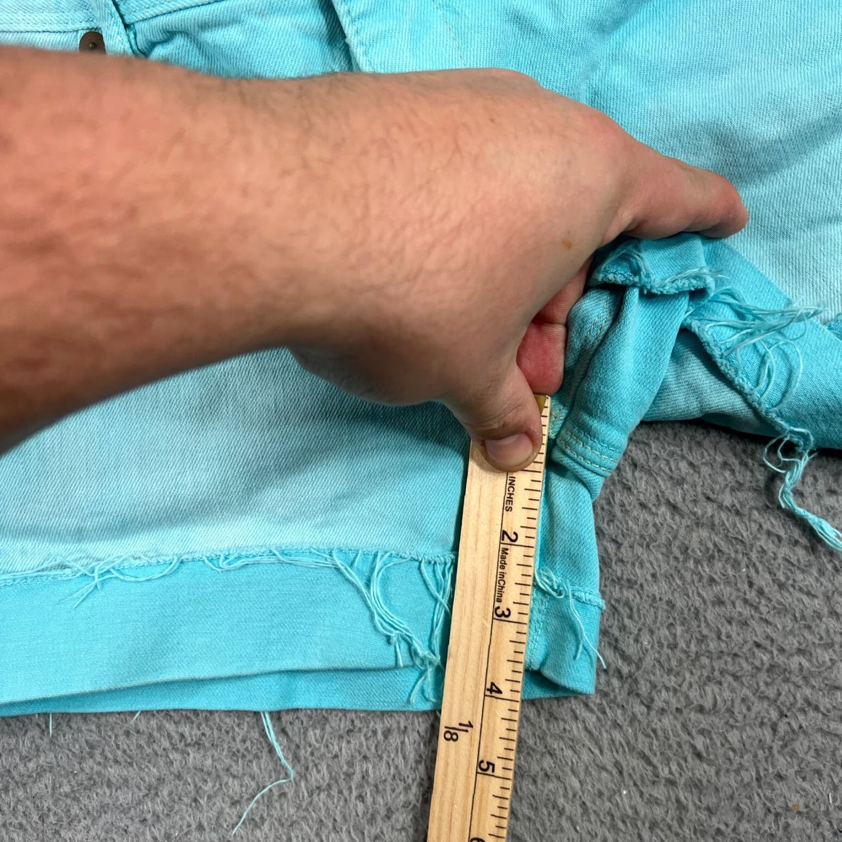 Madewell Madewell Jeans Shorts Women's 28 Denim Cut-Off Beach Festival Teal Blue Cuffed 90s Mens Women Girls Size 28" / US 6 / IT 42 - 2 Thumbnail