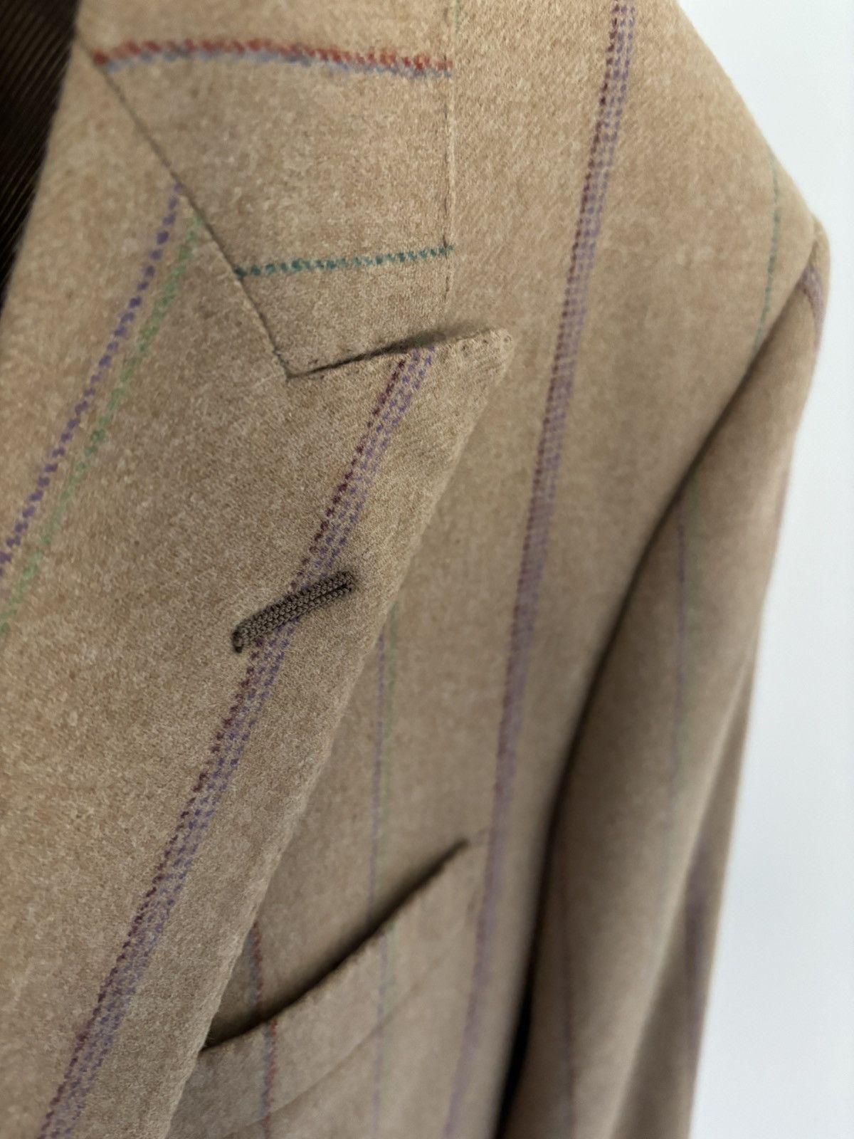 Noah Noah double breasted, striped cashmere blazer Size 38R - 3 Thumbnail