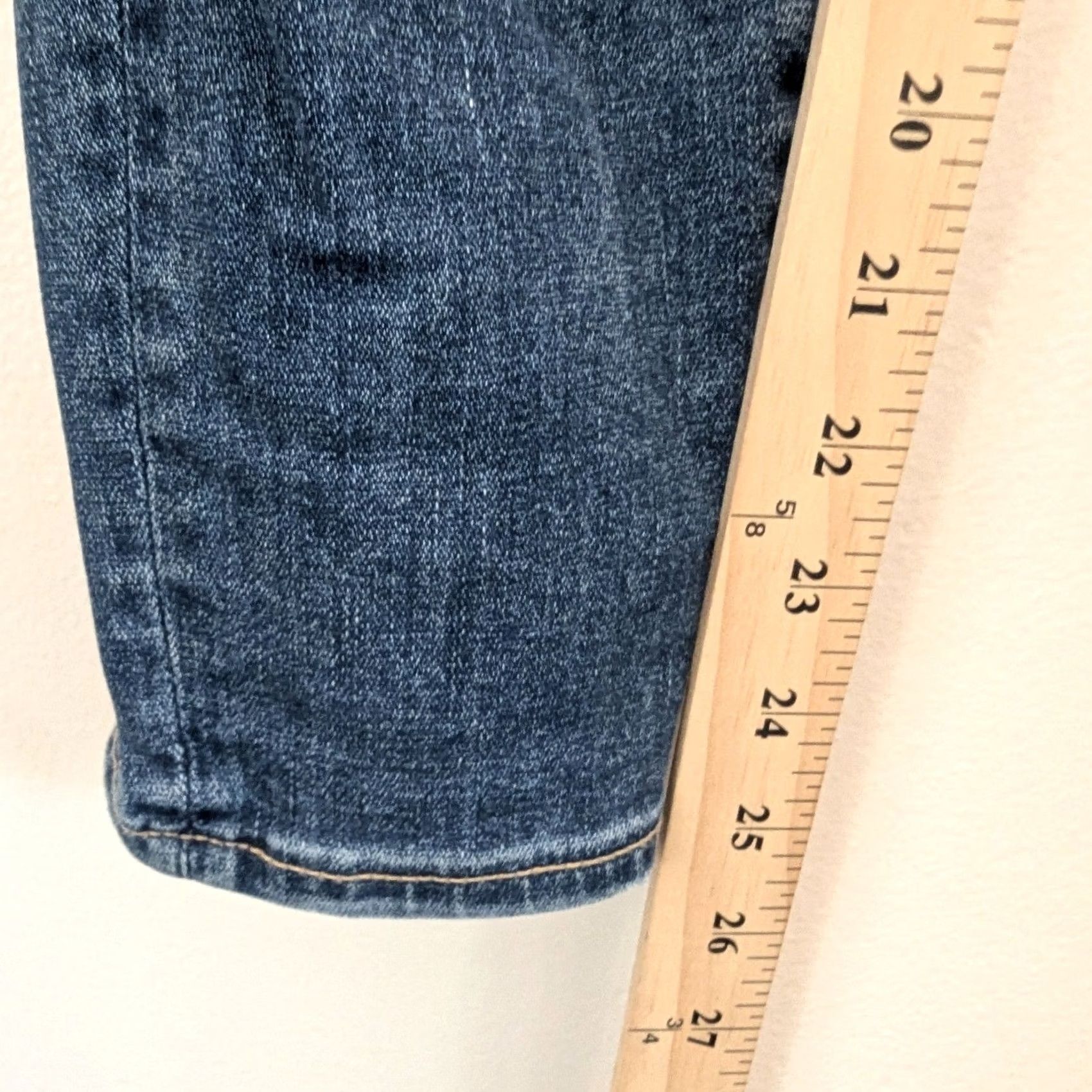 American Eagle Outfitters American Eagle Hi Rise Jeggings Womens 8 Short Distressed Denim Skinny Jeans Blue Slim Stretch 5-Pocket Lifted Rise Jeans Mens Womens Girls Size 30" / US 8 / IT 44 - 6 Thumbnail