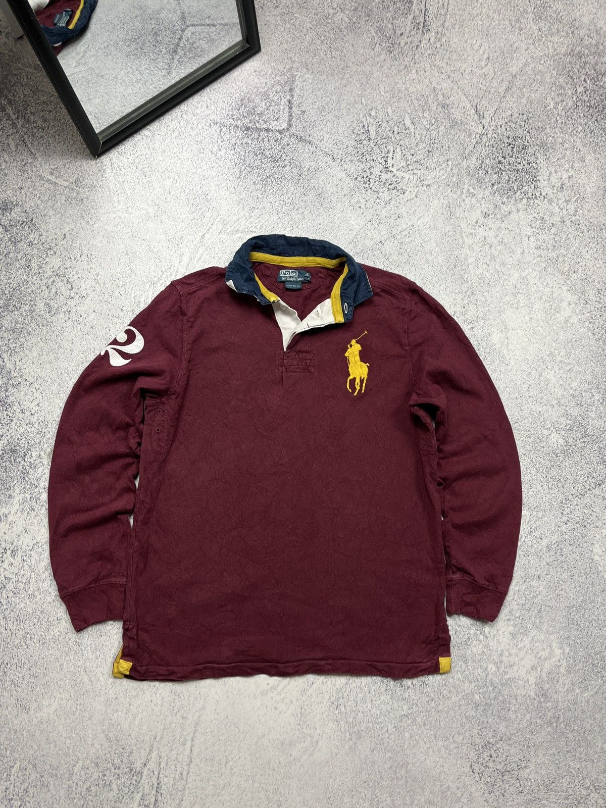 Polo Ralph Lauren Vintage 90’s Polo Ralph Lauren Rugby Shirt Big Pony Y2k Size US M / EU 48-50 / 2 - 1 Thumbnail