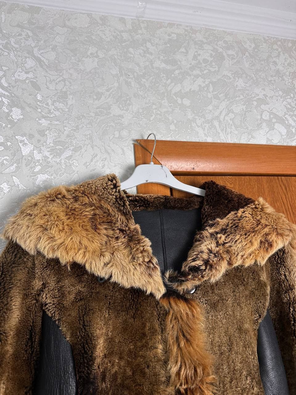 Dolce & Gabbana Archive Shearling Fur Leather Coat Rare