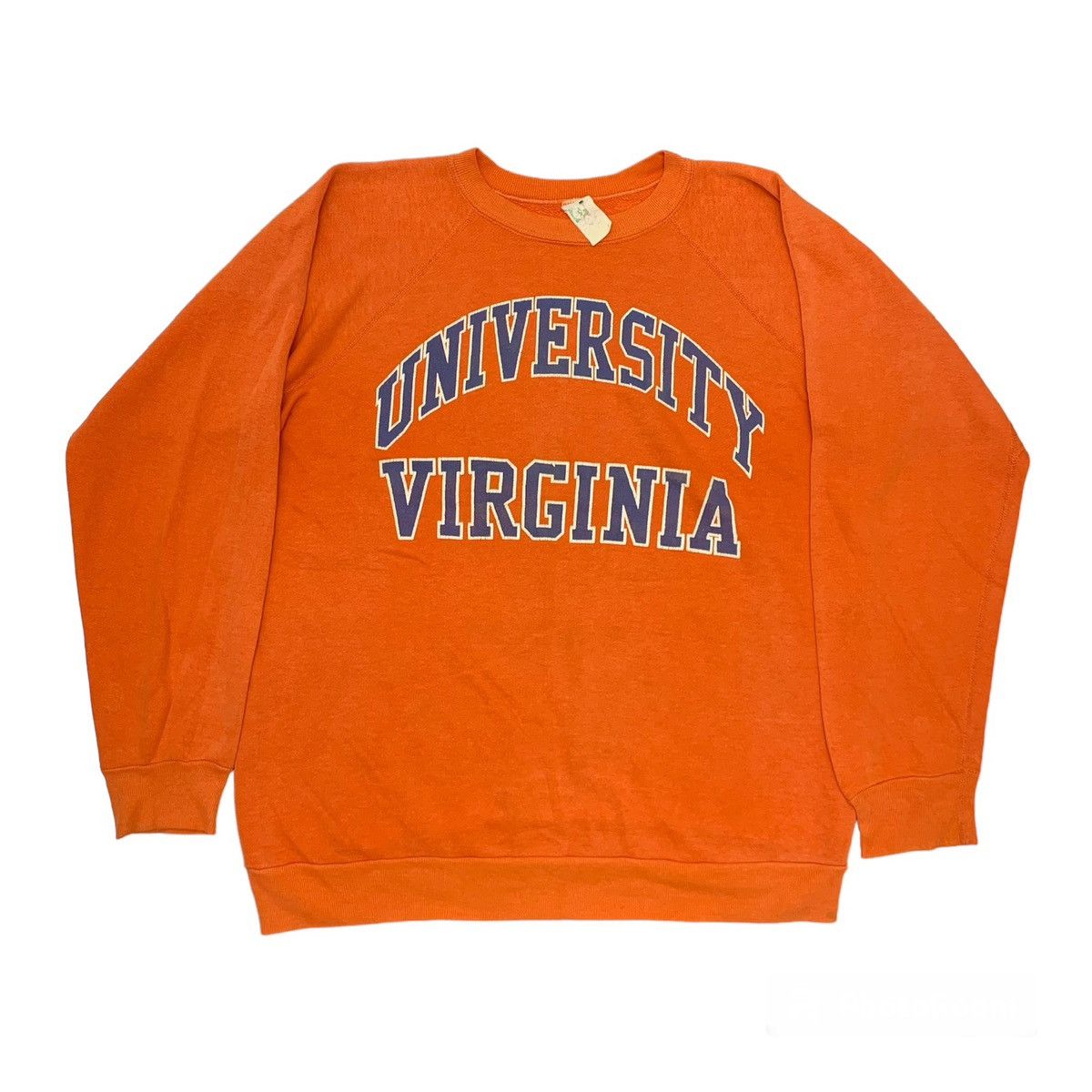 image of American College x Vintage 80's University Virgini Sweatshirt Made In Usa in Orange, Men's (Size XL