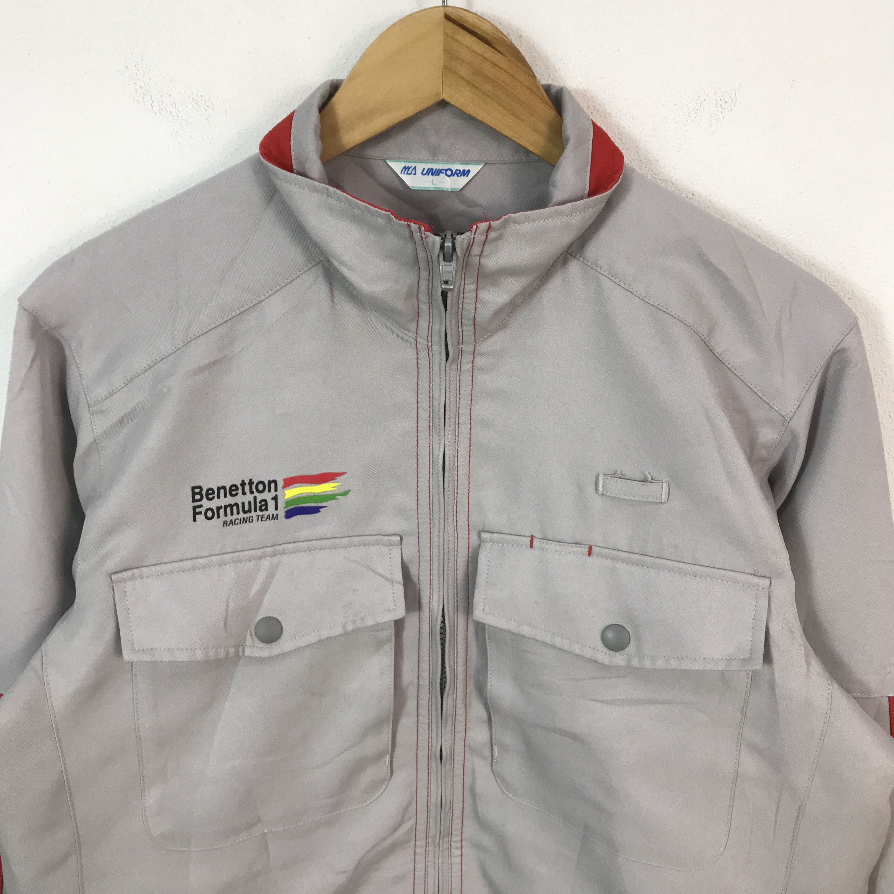 United Colors Of Benetton Vtg benetton formula 1 racing team Motorsport custom jacket Size US L / EU 52-54 / 3 - 3 Thumbnail