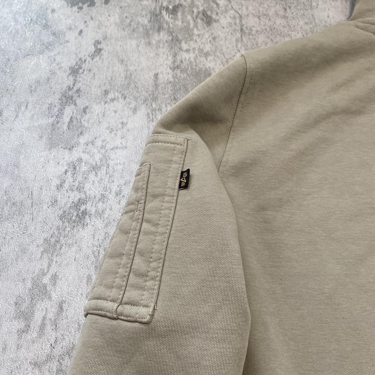 Alpha Industries Tan Cream Alpha Industries hoodie Army Vintage y2k Boxy Size US L / EU 52-54 / 3 - 4 Thumbnail