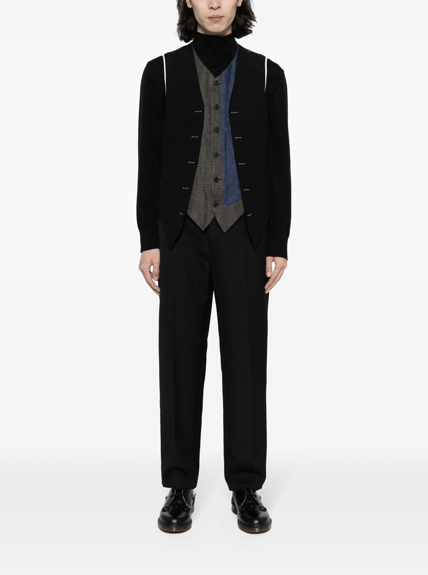 Yohji Yamamoto Yohji Yamamoto Pour Homme - Double Layered Switching Vest Size US L / EU 52-54 / 3 - 13 Thumbnail