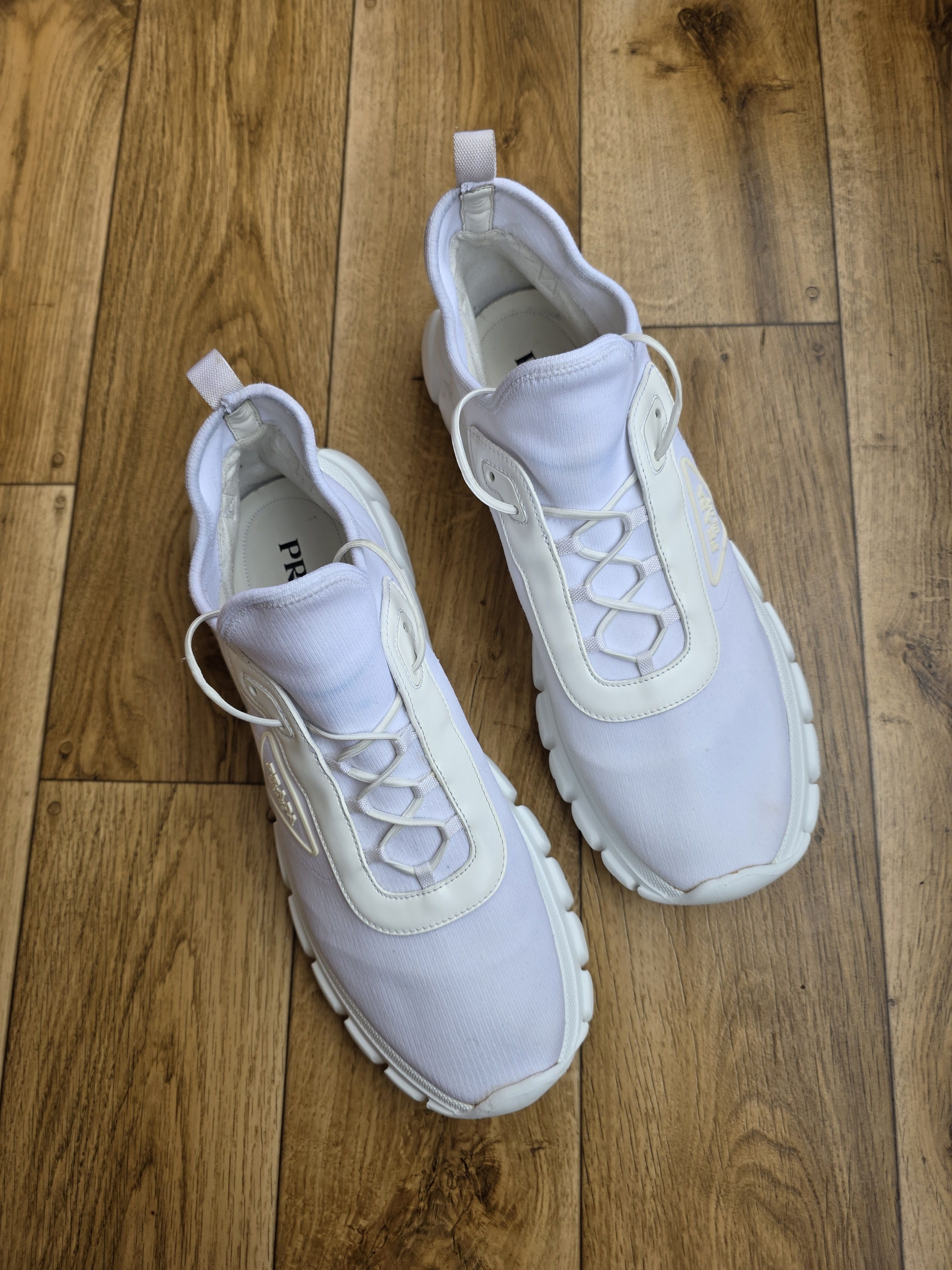 Prada Prada Low Top White Men Sneakers Size US 12 / EU 45 - 2 Thumbnail