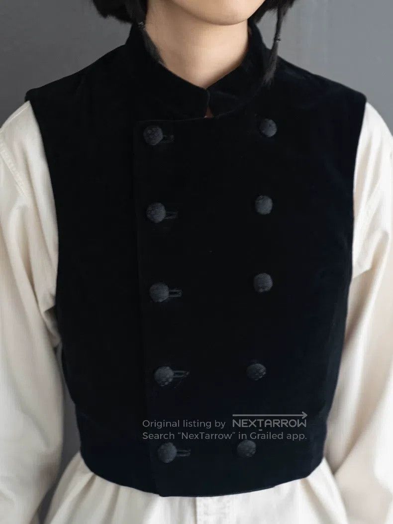 Comme des Garcons Comme Des Garcons Black Velvet Double Breasted Vest Size M / US 6-8 / IT 42-44 - 8 Thumbnail