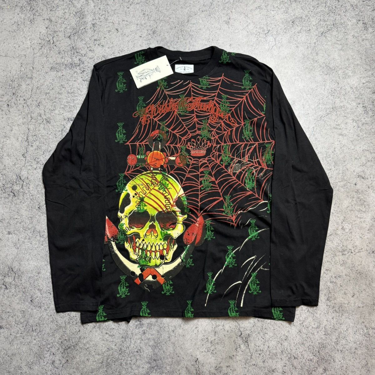 Christian Audigier NEW Christian Audigier Vintage Longsleeve T Shirt Size US XL / EU 56 / 4 - 1 Thumbnail