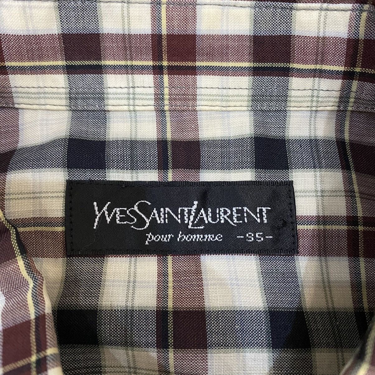 Yves Saint Laurent 1990s Yves Saint Laurent Pour Homme Plaid Button Up Shirts Size US L / EU 52-54 / 3 - 12 Thumbnail
