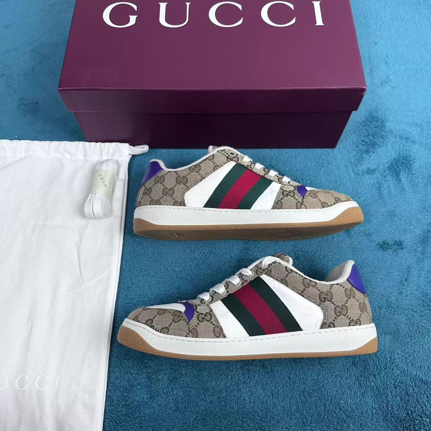 Gucci GUCCI Rhyton Brown Purple Tail UK7.5/EUR41.5 Size US 8.5 / EU 41-42 - 2 Thumbnail