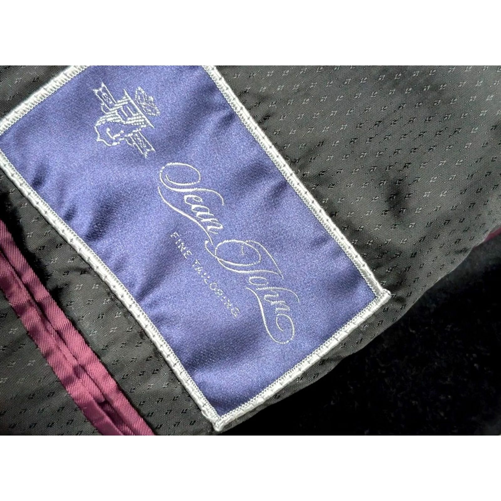 Sean John VINTAGE Sean John Blazer Men 44L Velour Velvet Black Two-Button Peak Lapel Double-Vented Size 44R - 7 Thumbnail