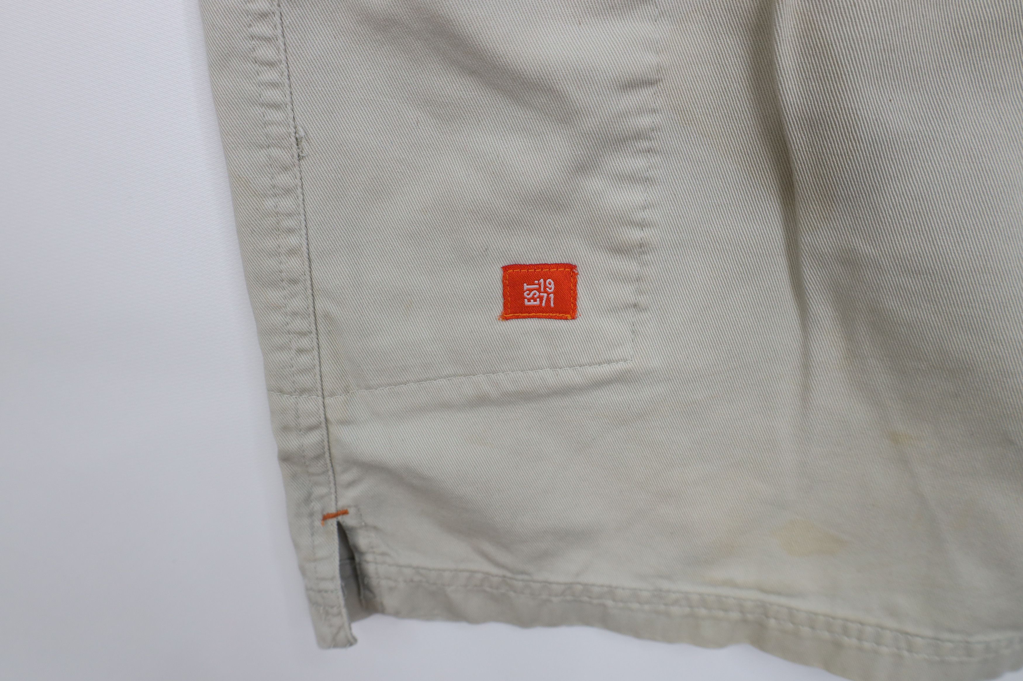 Nike Vintage Nike Spell Out Above Knee Shorts Beige Cotton Size US 34 / EU 50 - 5 Thumbnail