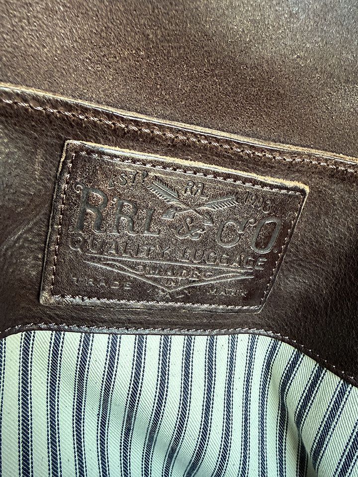 RRL Ralph Lauren RRL Double RL Navajo Blanket-Style Leather Duffel Bag Size ONE SIZE - 6 Thumbnail