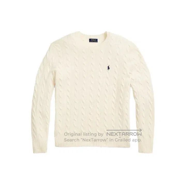 Polo Ralph Lauren Polo Ralph Lauren FW22 Cable Knit Logo Sweater. Size US XL / EU 56 / 4 - 1 Thumbnail
