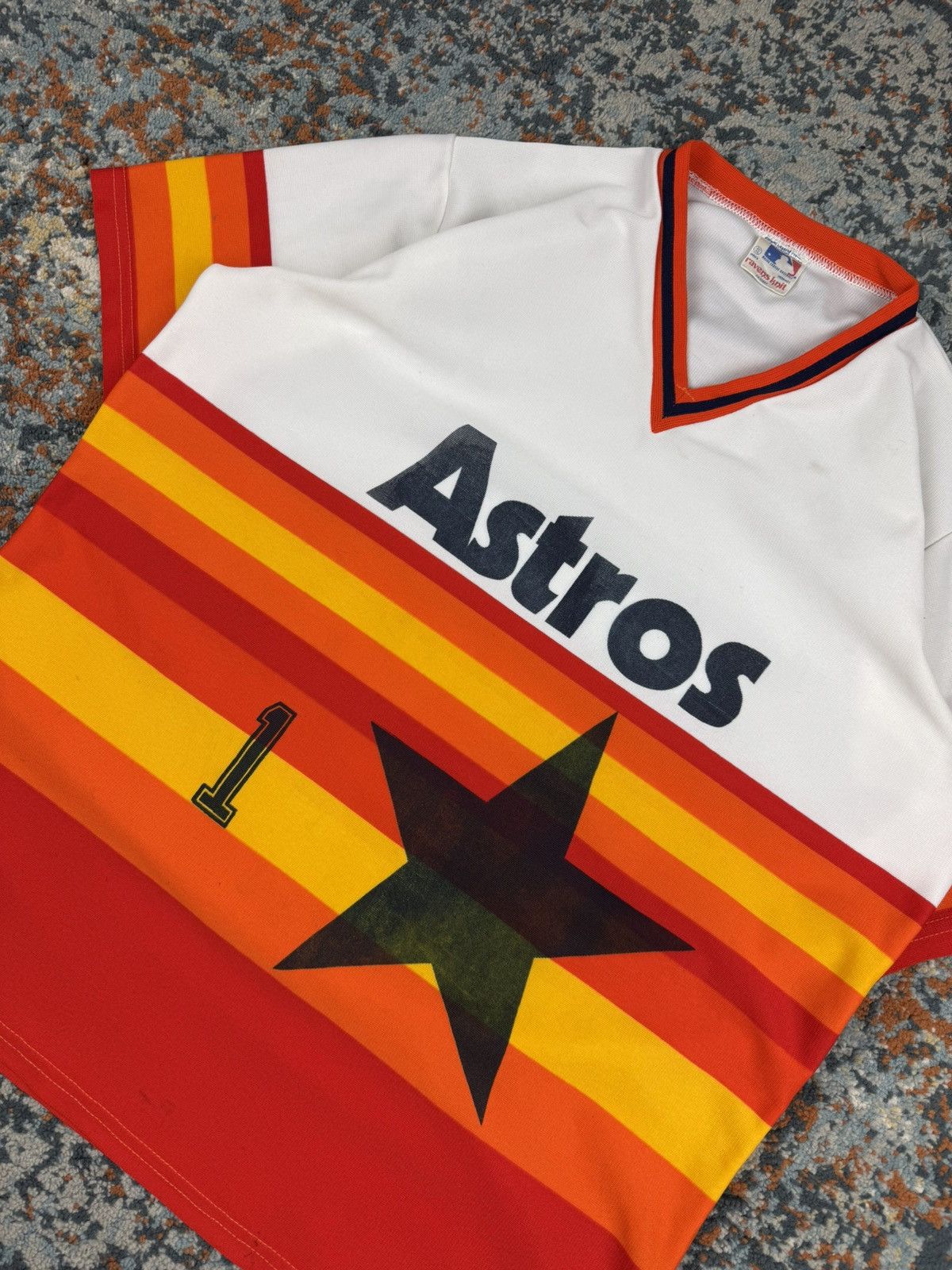 MLB Vintage 80s Houston Astros MLB jersey ravens knit baseball Size US XL / EU 56 / 4 - 5 Thumbnail
