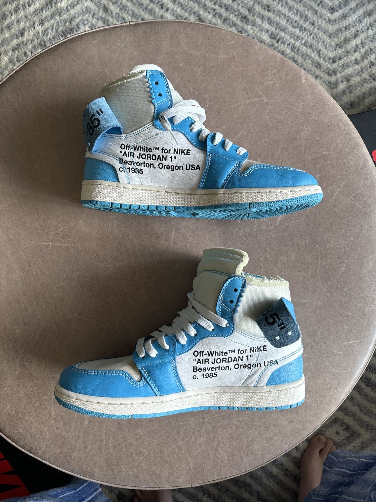 Jordan Brand 2018 Off White x Air Jordan 1 Retro High Sneakers Men s 9.5 Grailed