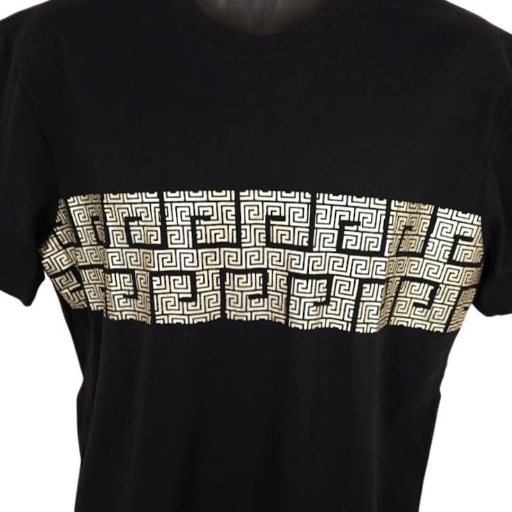 Vintage Casa Moda T Shirt Mens Size Medium Black Gold Greek Key Meander NEW Shirt Mens M Black Gold Meander Luxury 2020s Size US M / EU 48-50 / 2 - 2 Thumbnail
