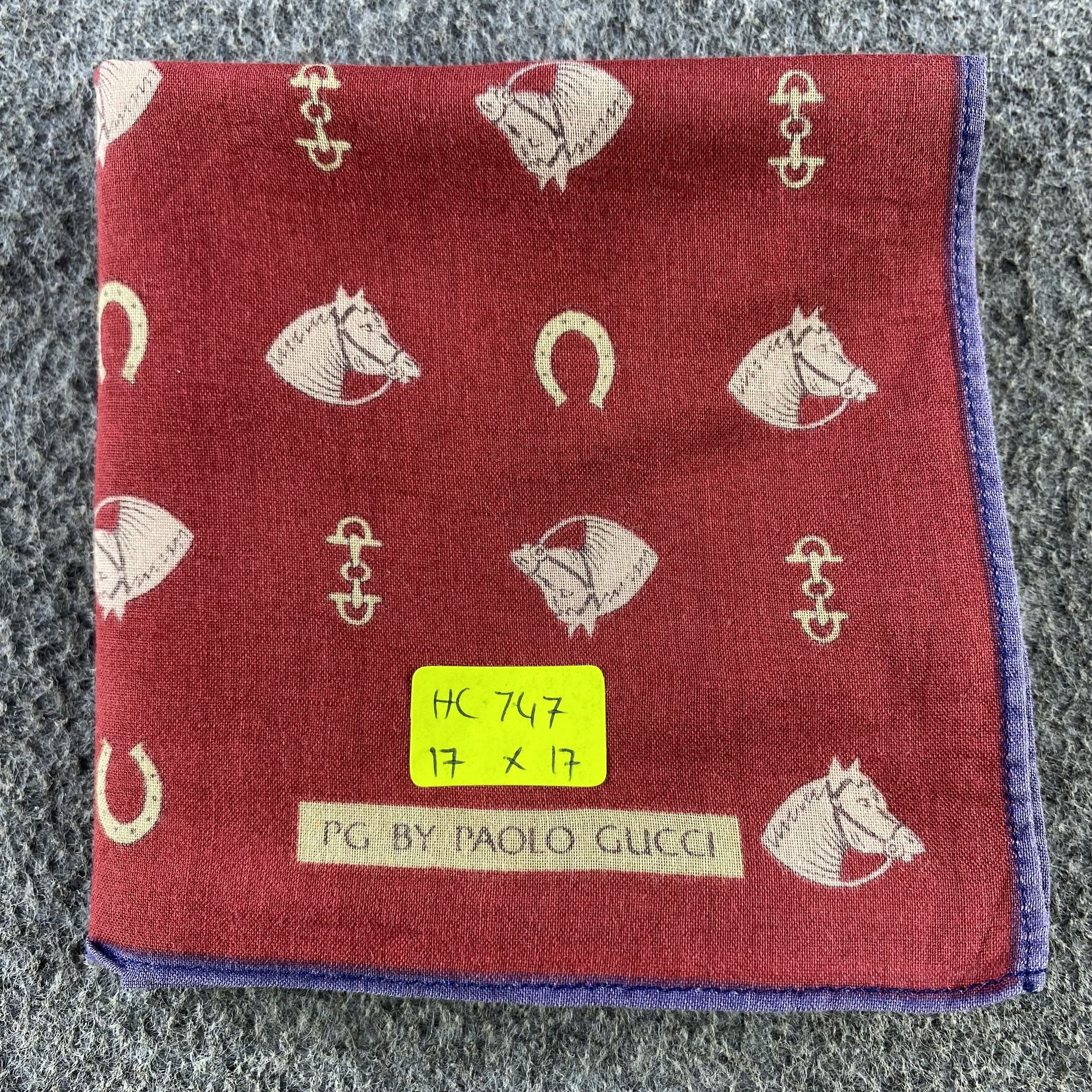 Paolo Gucci × Vintage Paolo Gucci Handkerchief/Neckerchief/Bandana HC747 Size ONE SIZE - 6 Thumbnail