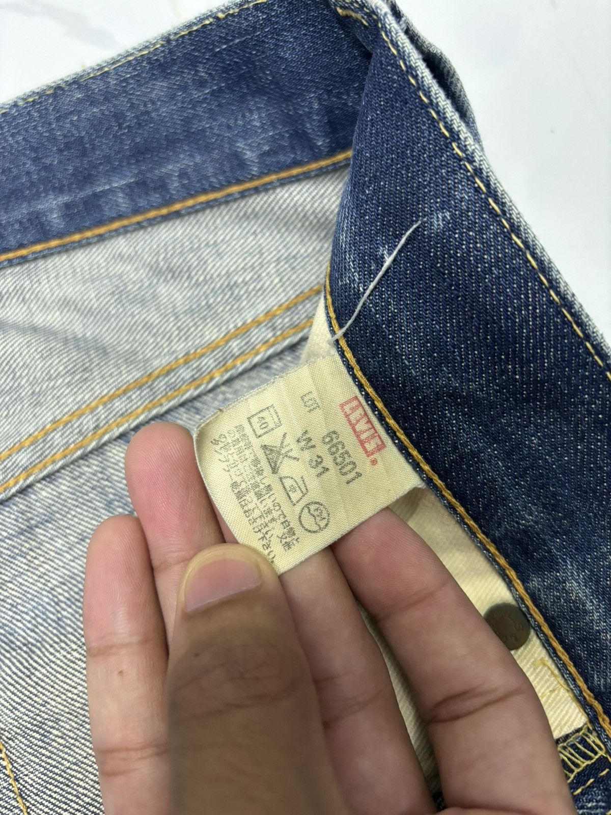 Levi's VINTAGE LEVIS 501 BIG E SELVEDGE REDLINE DISTRESSED DENIM Size US 29 - 10 Thumbnail