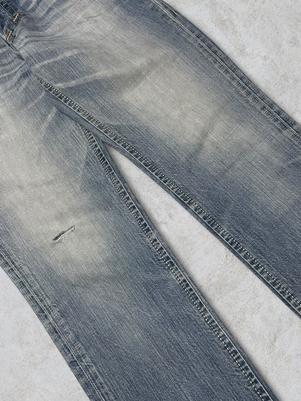 Edwin Vintage Edwin Blue Trip Tripping Multicolour Liner Wash Jean Size 31" - 9 Thumbnail