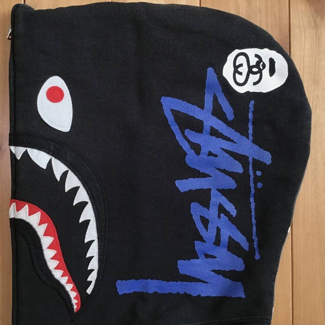 Bape STUSSY × BAPE CAMO Shark Full Zip Hoodie a bathing ape NIGO Size US M / EU 48-50 / 2 - 6 Thumbnail