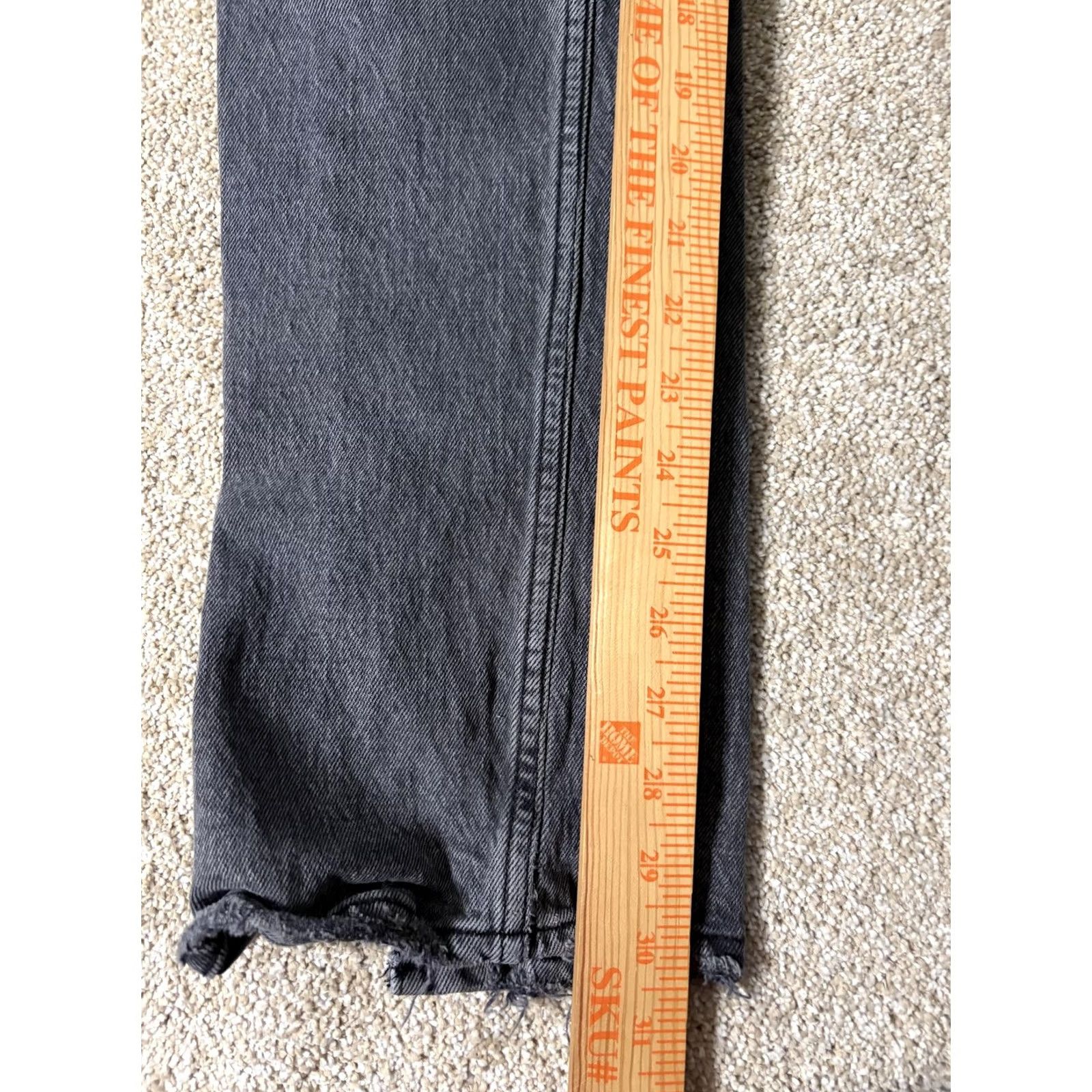 Abercrombie & Fitch Abercrombie & Fitch Jeans Womens 25 Gray 90s Straight Ultra High Rise Slit Hem Size 42" / US 20 - 2 Thumbnail