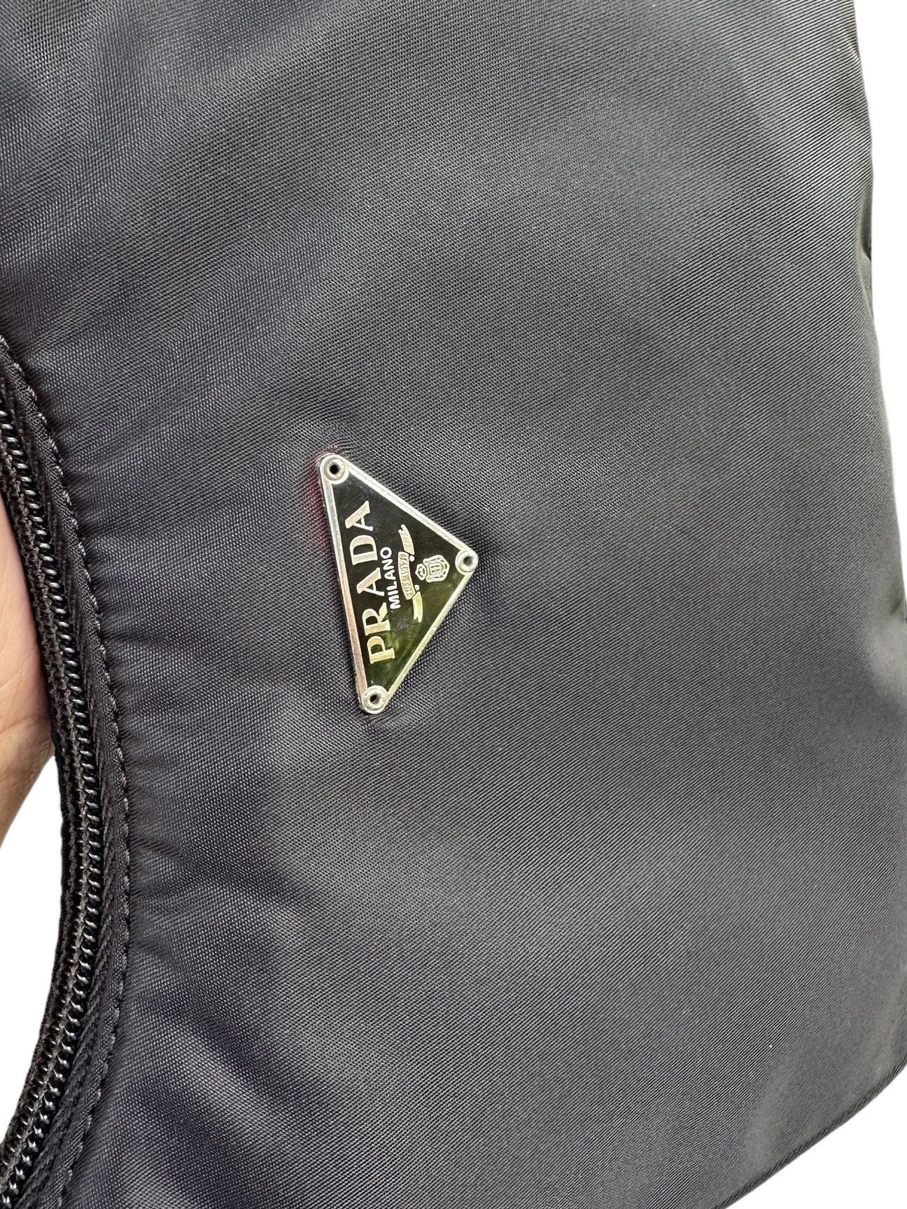 Prada AUTHENTIC PRADA MINI BLACK NYLON HOBO BAG Size ONE SIZE - 17 Thumbnail