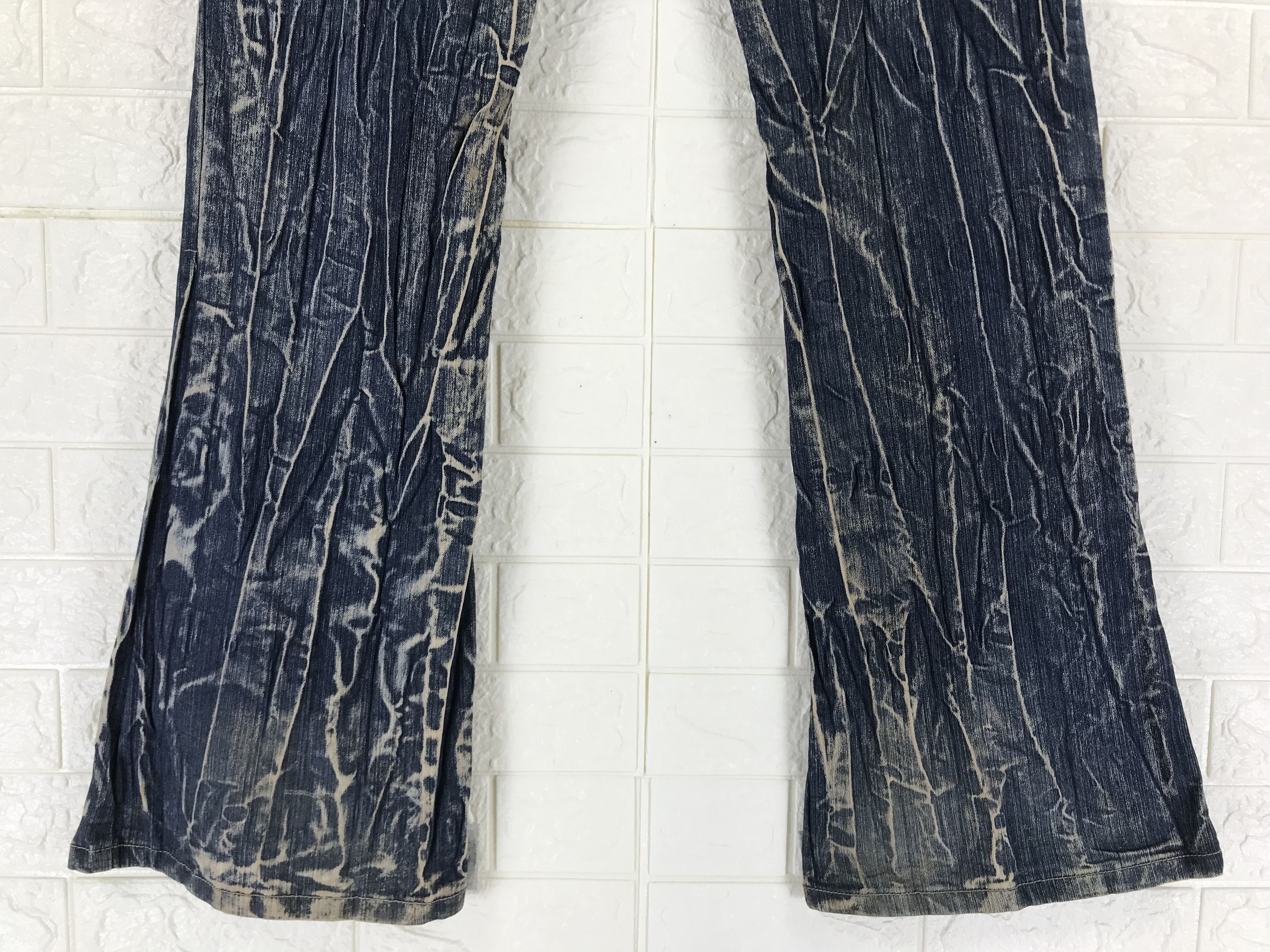 If Six Was Nine Vintage Japanese Bleach Art Printed Flare Jeans Size US 36 / EU 52 - 8 Thumbnail