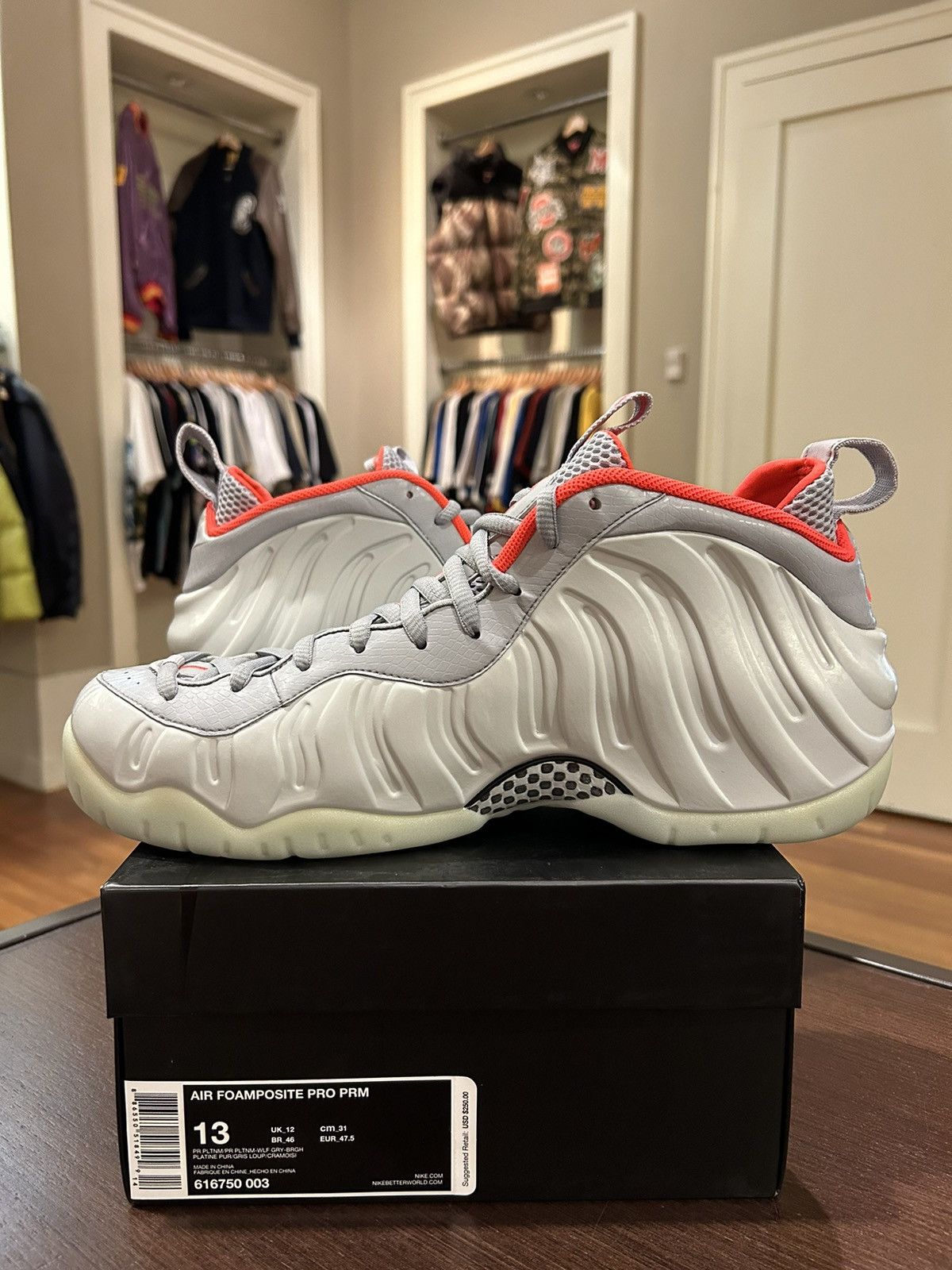 Nike Nike Air Foamposite Pro Pure Platinum Size US 13 / EU 46 - 4 Thumbnail
