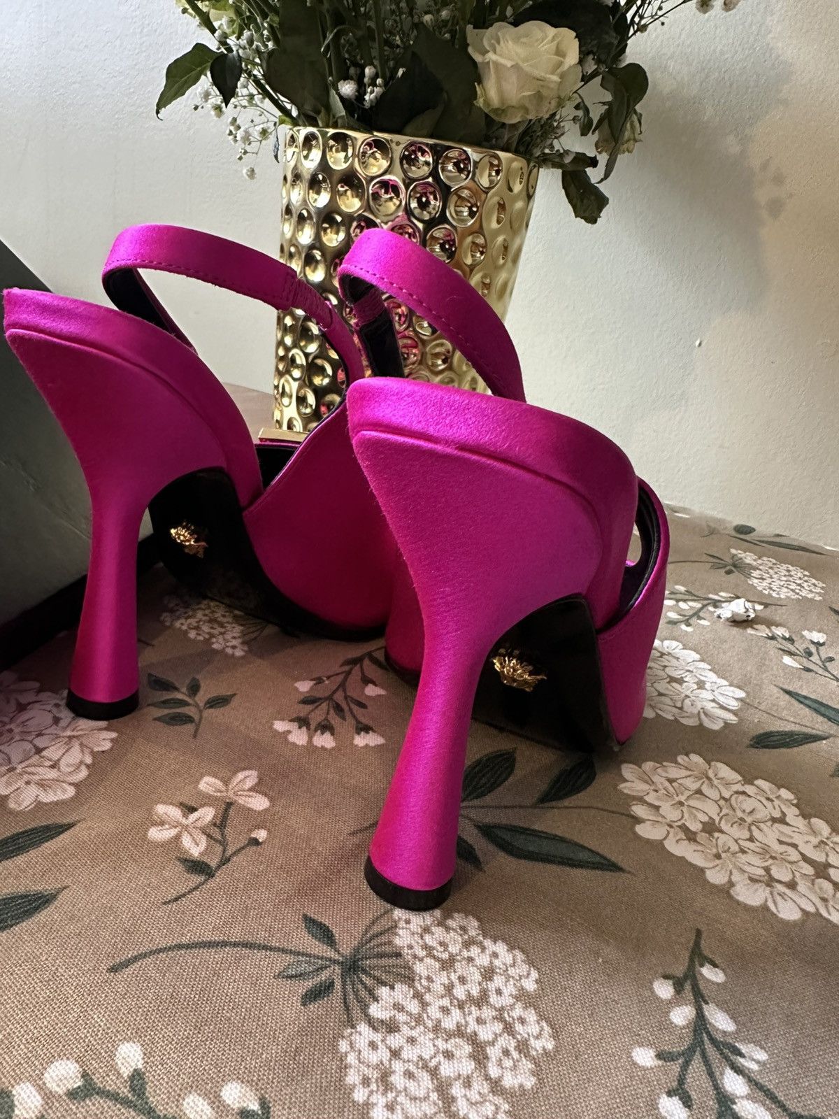 Versace Versace Pink High-Heeled Slingback Sandals Size US 6.5 / IT 36.5 - 3 Thumbnail