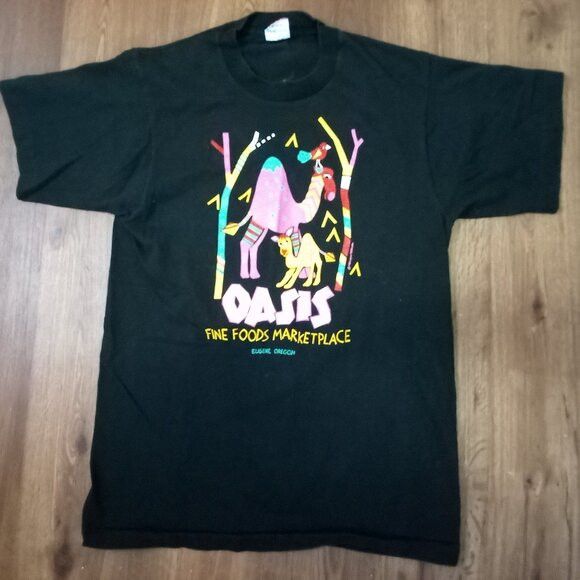 Fruit Of The Loom Vintage 80s Oasis Fine Foods Marketplace T-Shirt Size US M / EU 48-50 / 2 - 2 Thumbnail