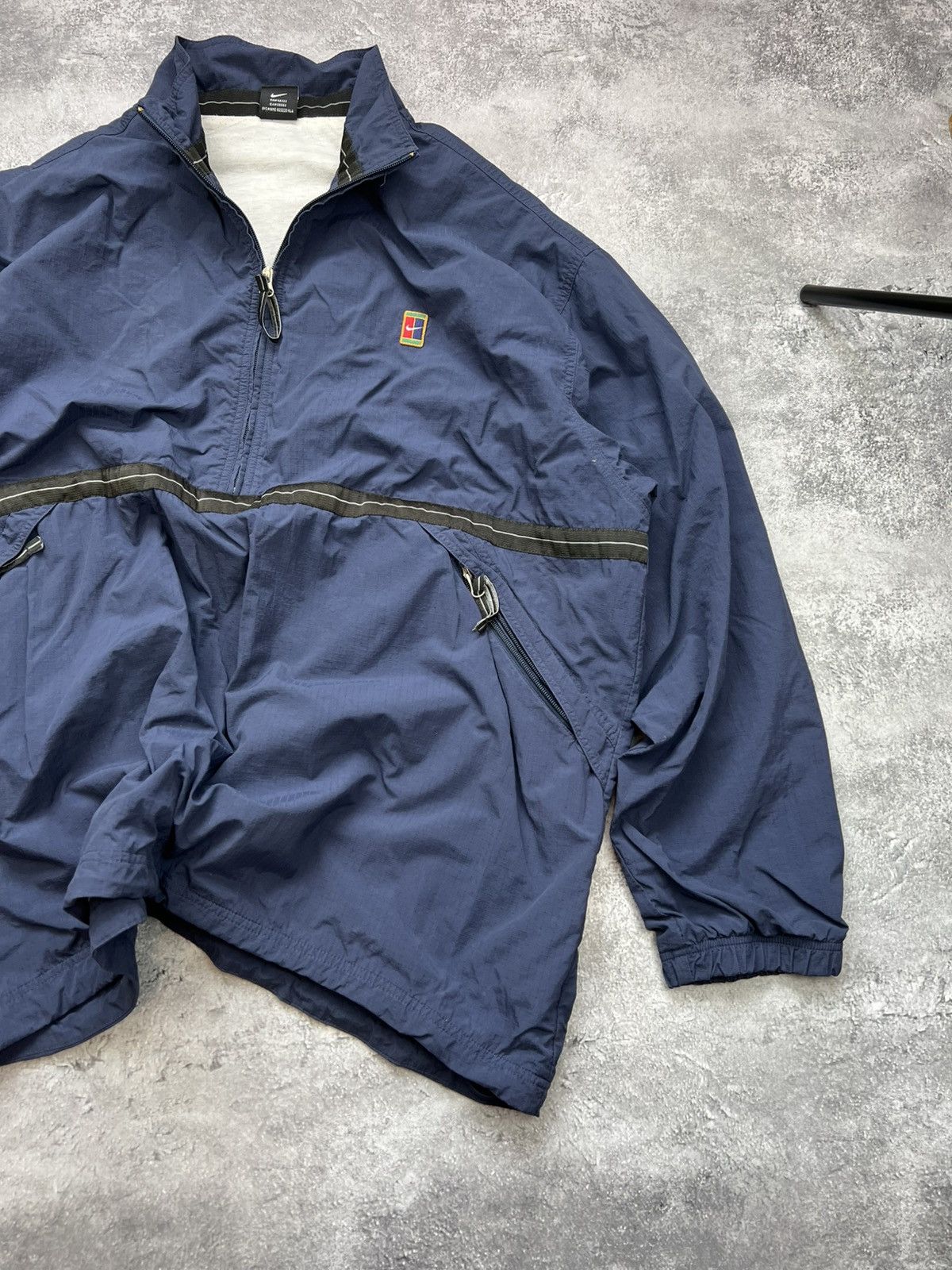 Nike Vintage 90s Nike Blue Anorak Nylon Mens Jacket Size US XXL / EU 58 / 5 - 2 Thumbnail