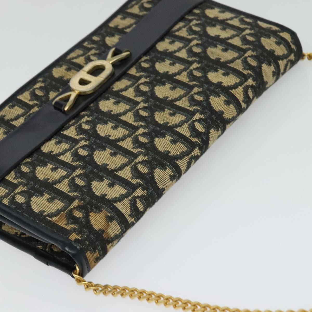 Dior DIOR Trotter Canvas Chain Shoulder Bag Navy Size ONE SIZE - 6 Thumbnail