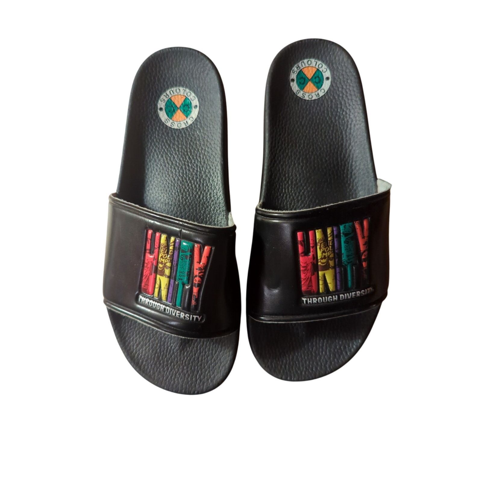 Cross Colours Cross Colors Slides Size 10 Women's Men's 8 HBCU BLM Size US 10 / IT 40 - 1 Thumbnail