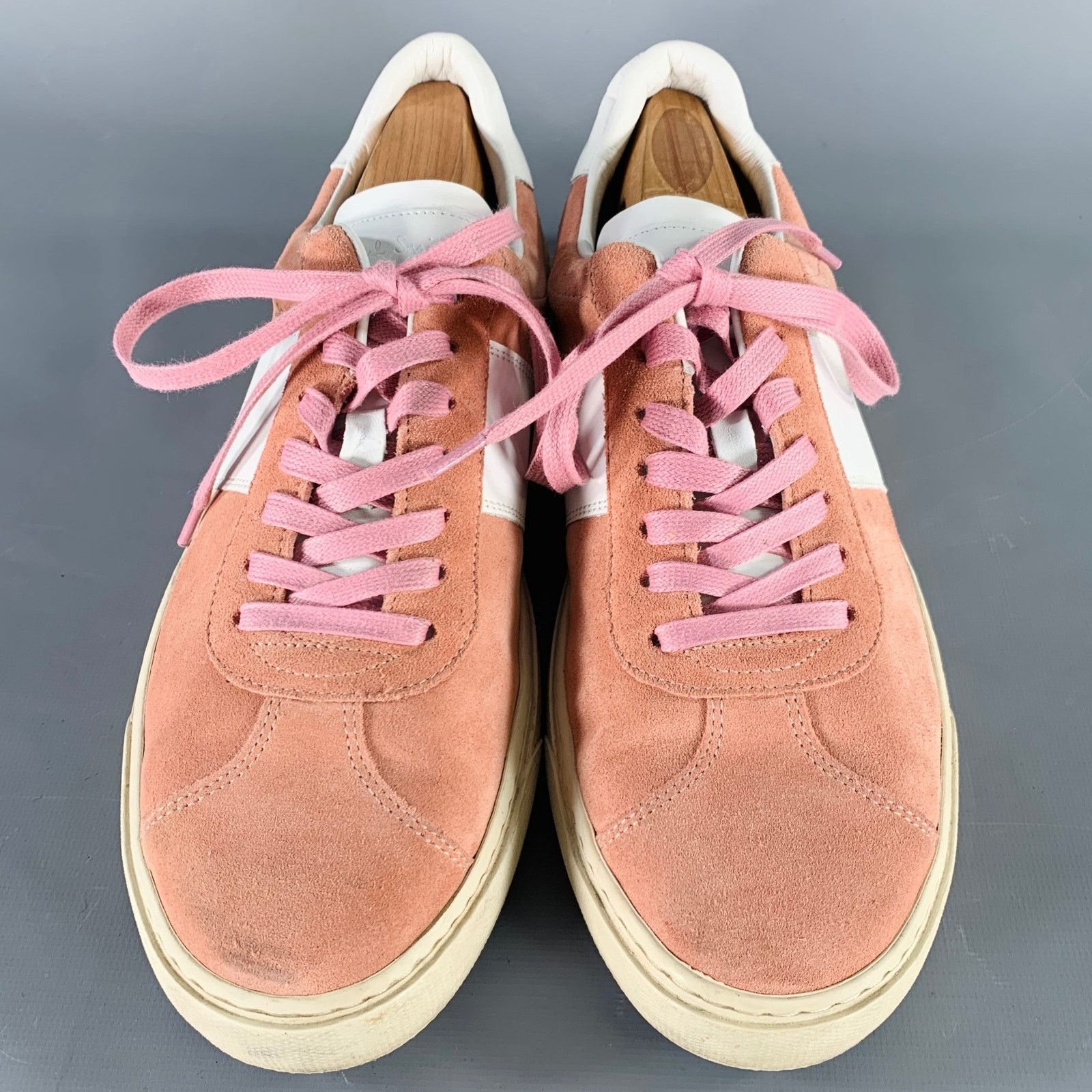 Paul Smith PAUL SMITH Levon Pink White Suede Leather Low Top Sneakers Size US 9 / EU 42 - 4 Thumbnail