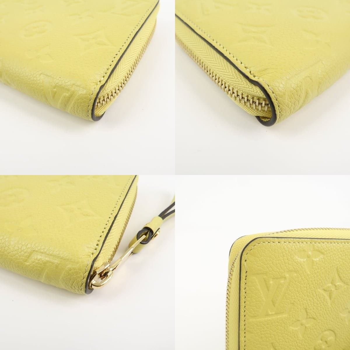 Louis Vuitton Louis Vuitton Monogram Zippy Wallet in Calfskin Yellow Size ONE SIZE - 4 Thumbnail