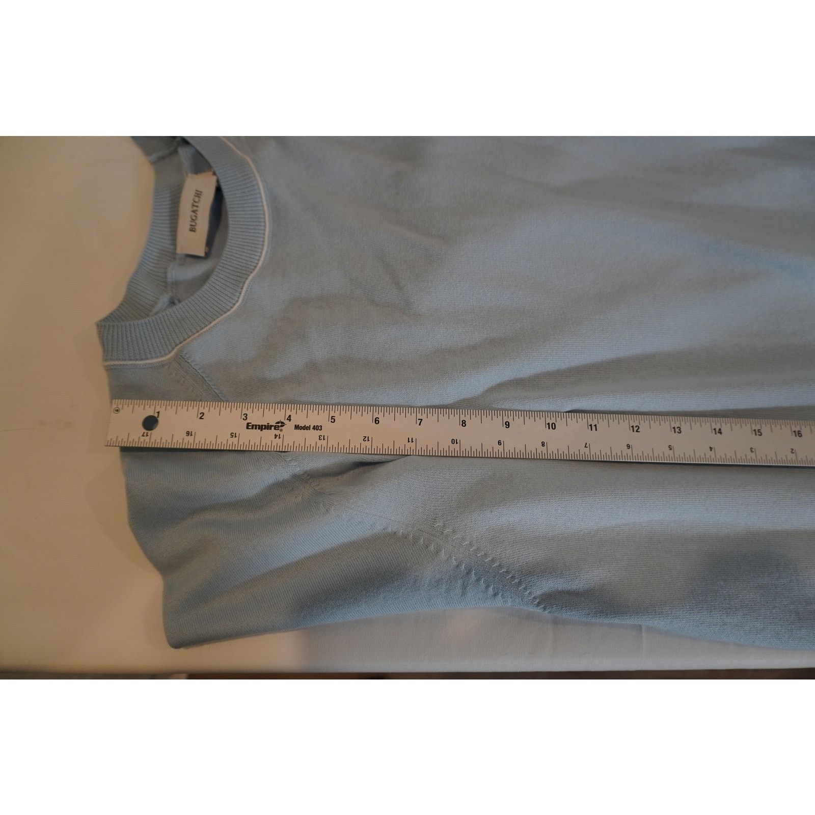BUGATCHI Bugatchi Mens Knit Ice Blue Luxury Pullover Cotton Blend NWT Size US XXL / EU 58 / 5 - 5 Thumbnail