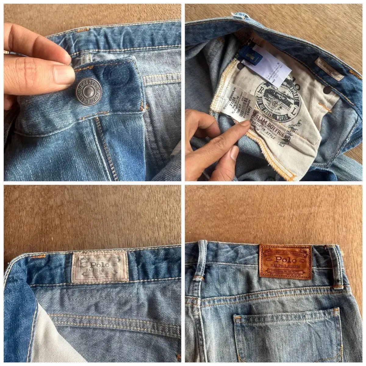 RRL Ralph Lauren THRASHED!! POLO RALPH LAUREN JEANS DISTRESSED DENIM PANTS Size US 30 / EU 46 - 15 Thumbnail