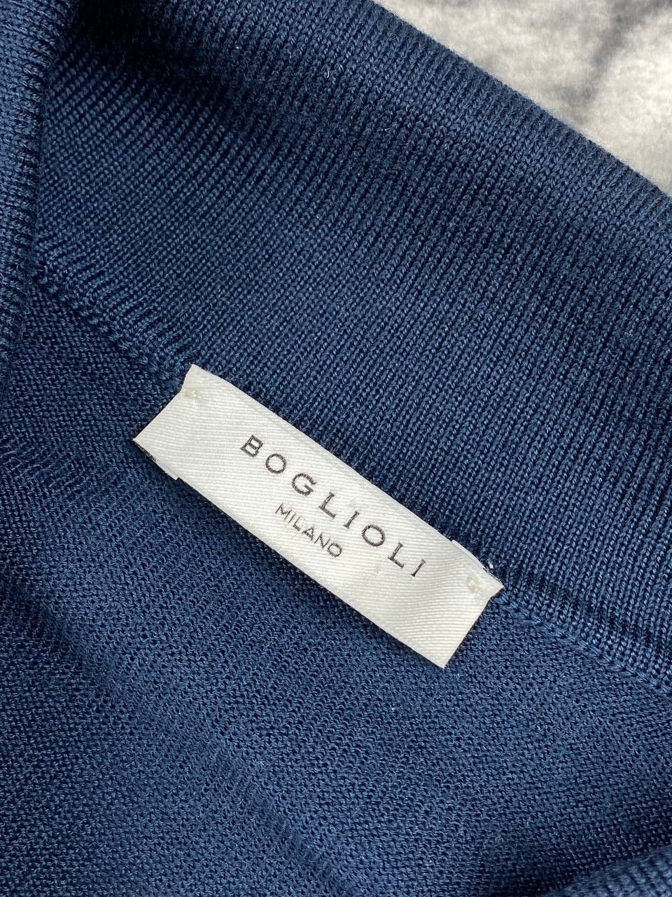Boglioli Boglioli Polo Long Sleeve Sweater Lana Wool Men Size M Blue Size US M / EU 48-50 / 2 - 9 Thumbnail
