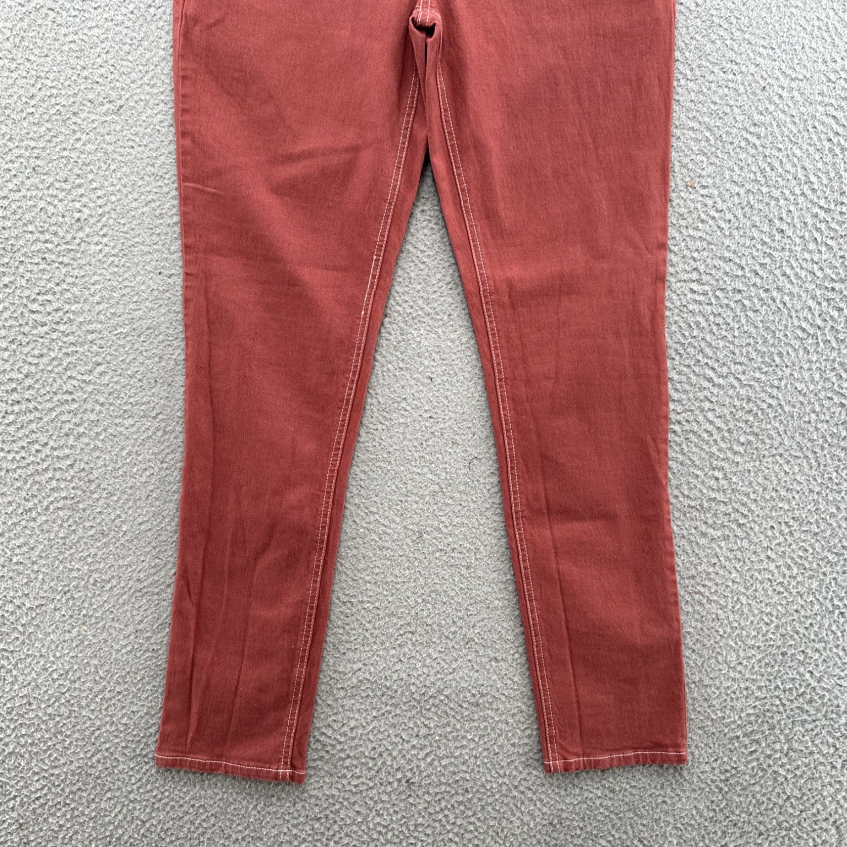 Express Express Women's Stretch High Rise Ankle Legging Jeans 6R Burnt Orange Denim Size 28" / US 6 / IT 42 - 3 Thumbnail