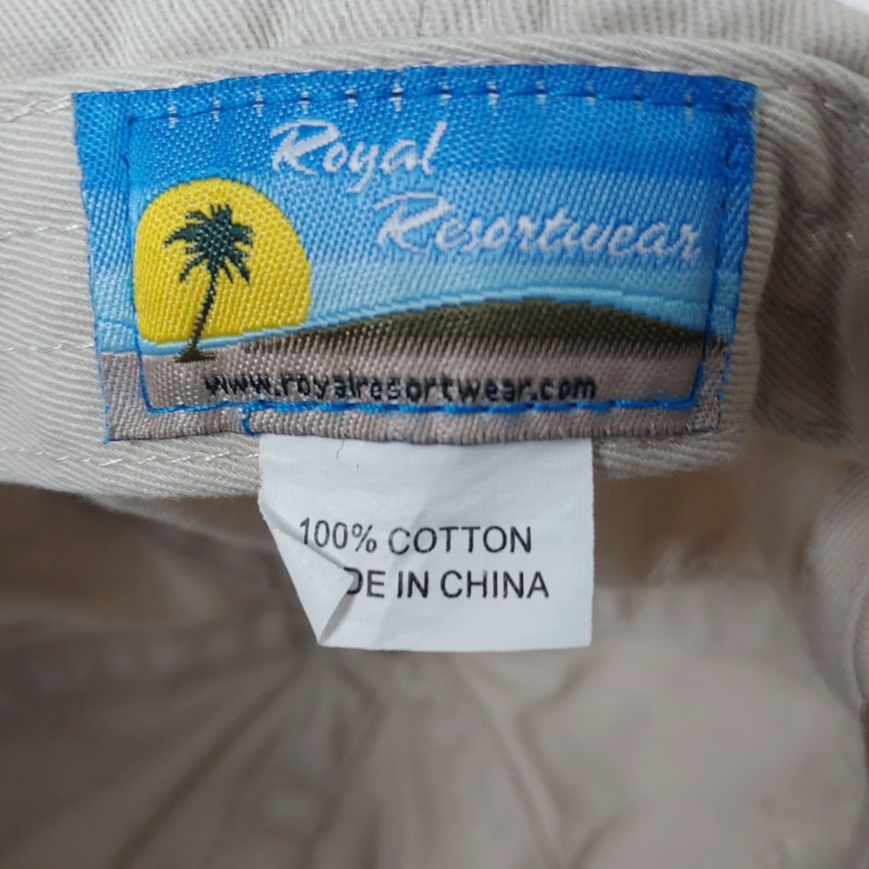 Vintage Royal Resortwear Kelleys Island Cap Hat Tan Canvas Embroidered Lake Erie Ohio Strap Back Boating Adjustable Men Size ONE SIZE - 7 Thumbnail