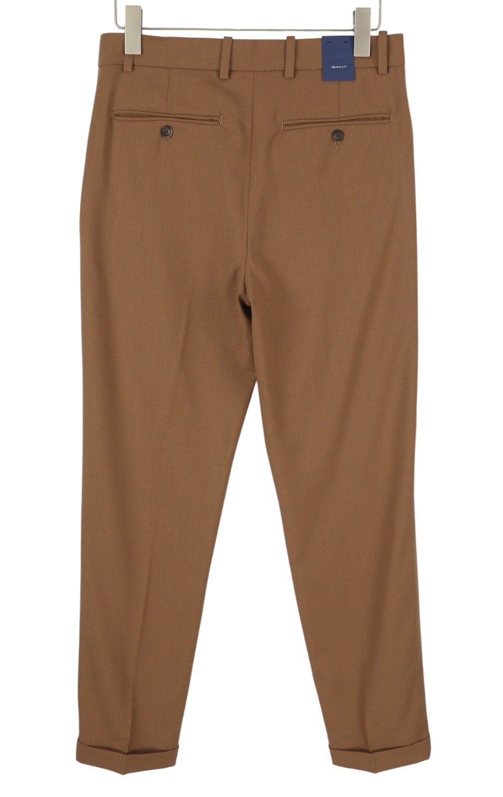 Gant FLUID PLEATED W30 Roasted Walnut Wool Trousers 87373 Size US 30 / EU 46 - 4 Thumbnail